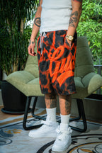 “LEOPARD” MESH SHORTS