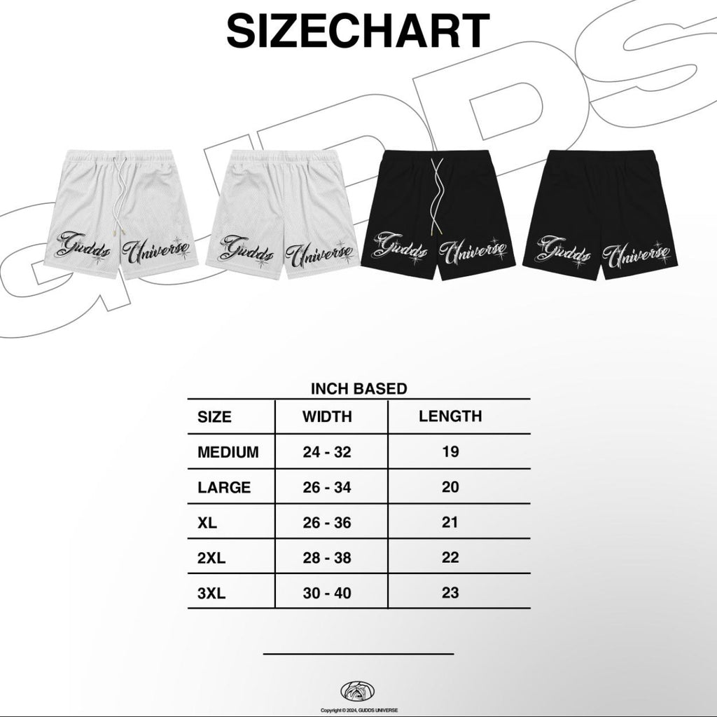 “CHICANO SCRIPT" MESH SHORTS