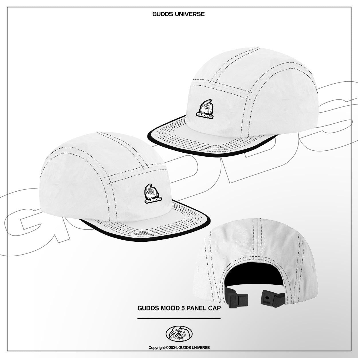 GUDDS "5 PANNEL CAP" IN 3 COLORS (OG LOGO RUBBER PATCH)
