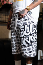 “OVAL SCRIPT” MESH SHORT