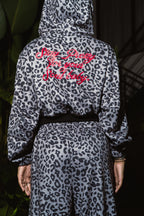 SheGUDDS “COZY” BLACK LEOPARD COUTURE  HOODIE