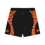 2 TONE ORENJI CAMOU WAVES MESH SHORTS