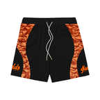 2 TONE ORENJI CAMOU WAVES MESH SHORTS