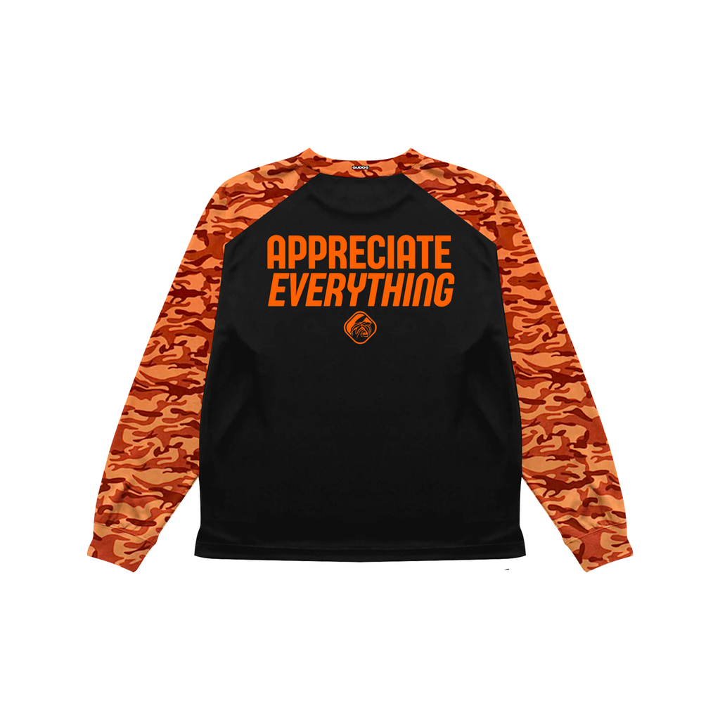 2 TONE ORENJI CAMOU WAVES RAGLAN
