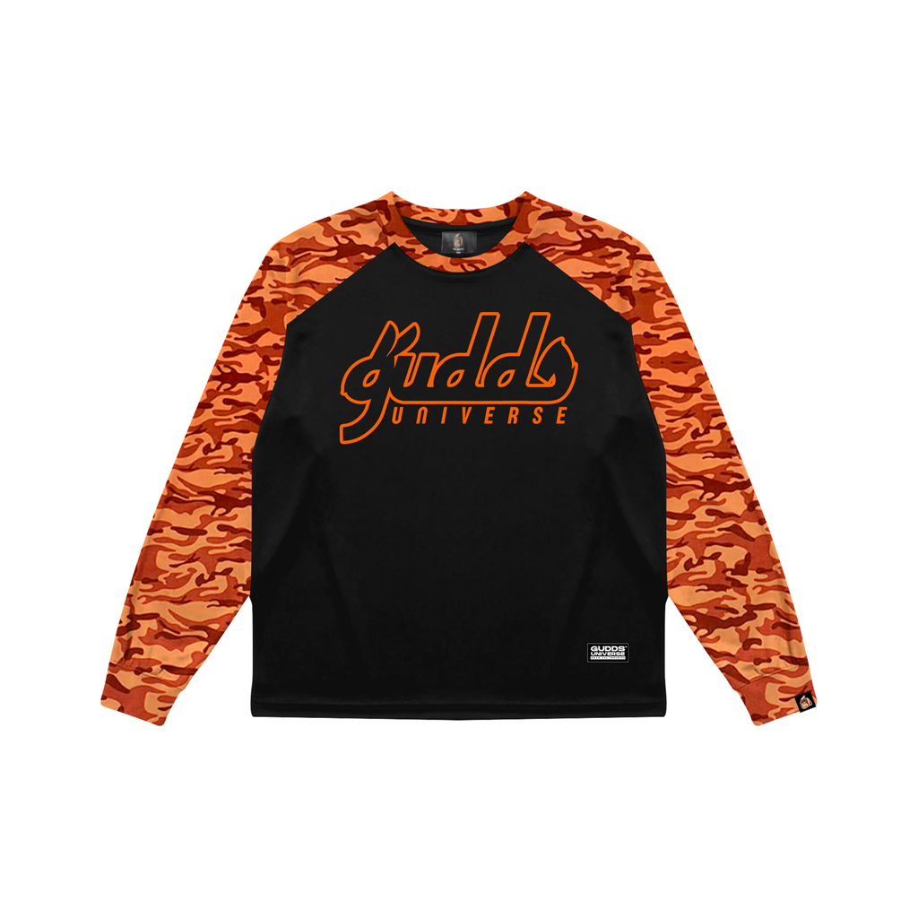 2 TONE ORENJI CAMOU WAVES RAGLAN