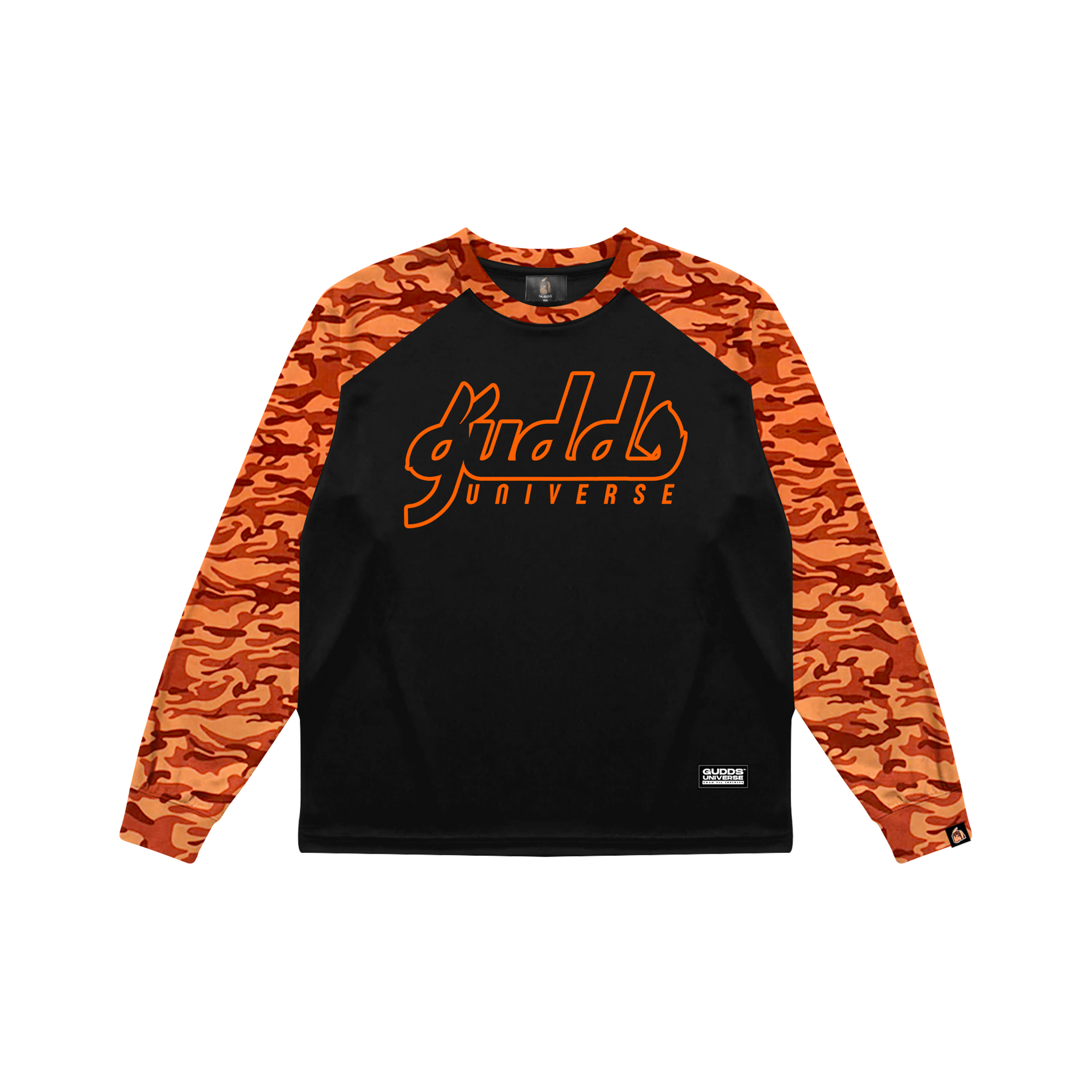 2 TONE ORENJI CAMOU WAVES RAGLAN