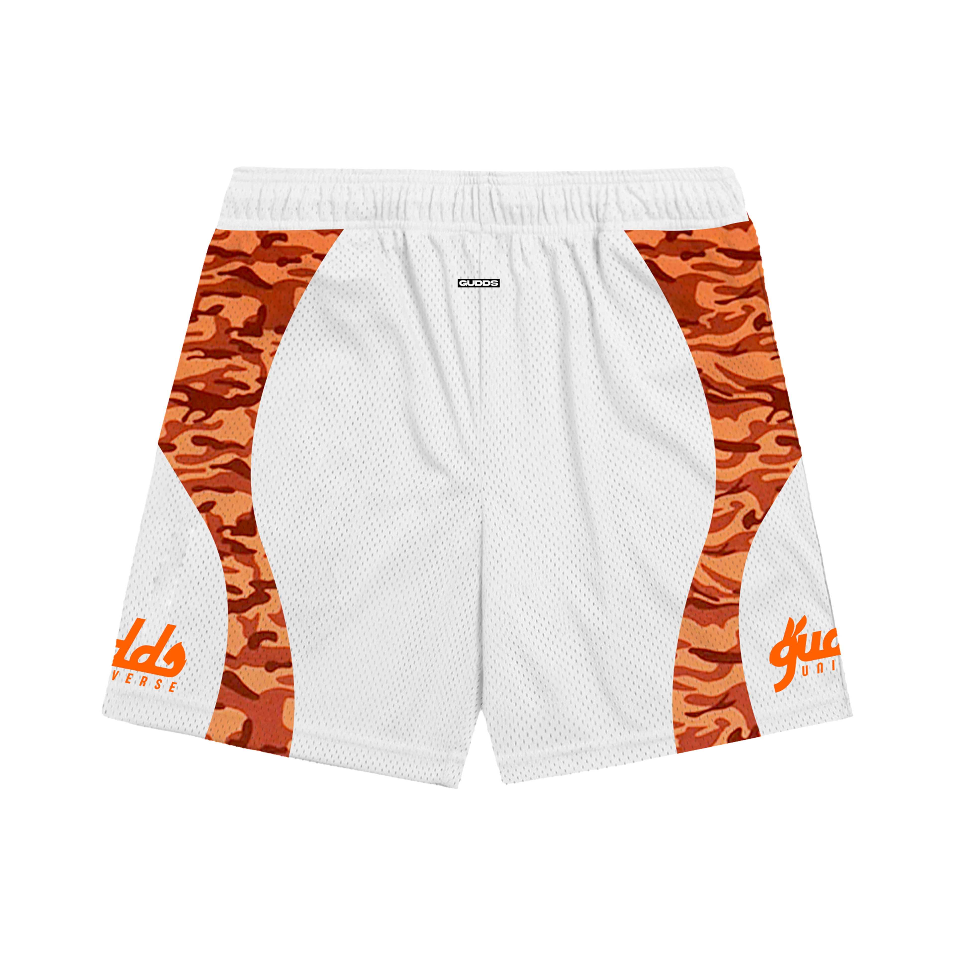 2 TONE ORENJI CAMOU WAVES MESH SHORTS