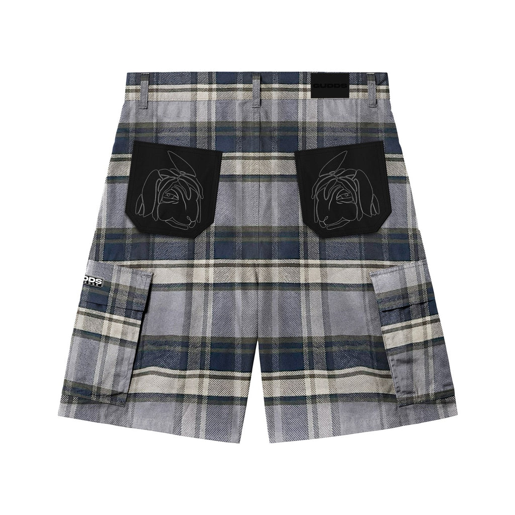 SILICON LOGO PLAID JORTS