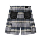 SILICON LOGO PLAID JORTS