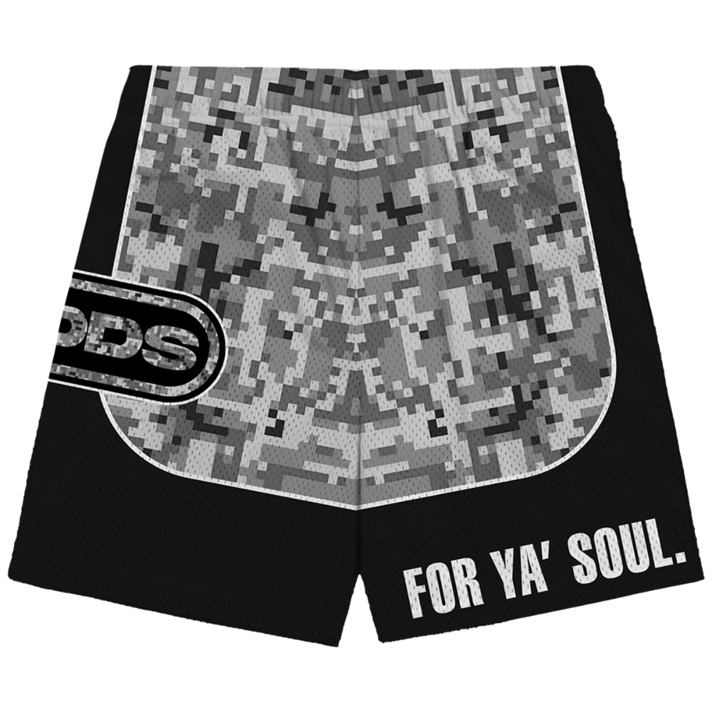 "PIXEL CAMOU" MESH SHORTS
