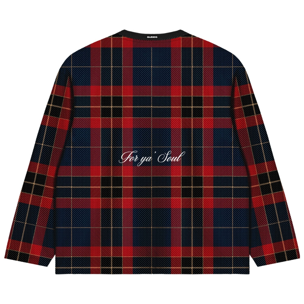 “PLAID FULL MESH” LONGSLEEVES