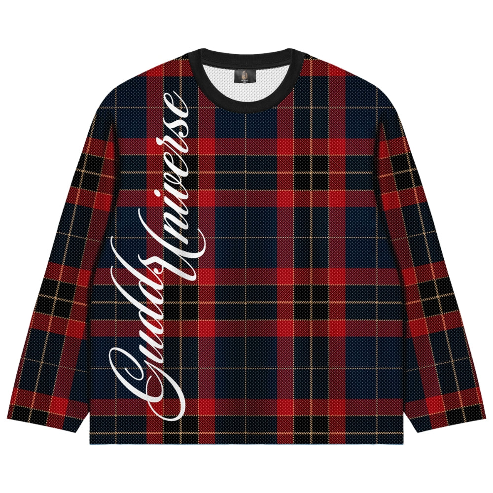 “PLAID FULL MESH” LONGSLEEVES