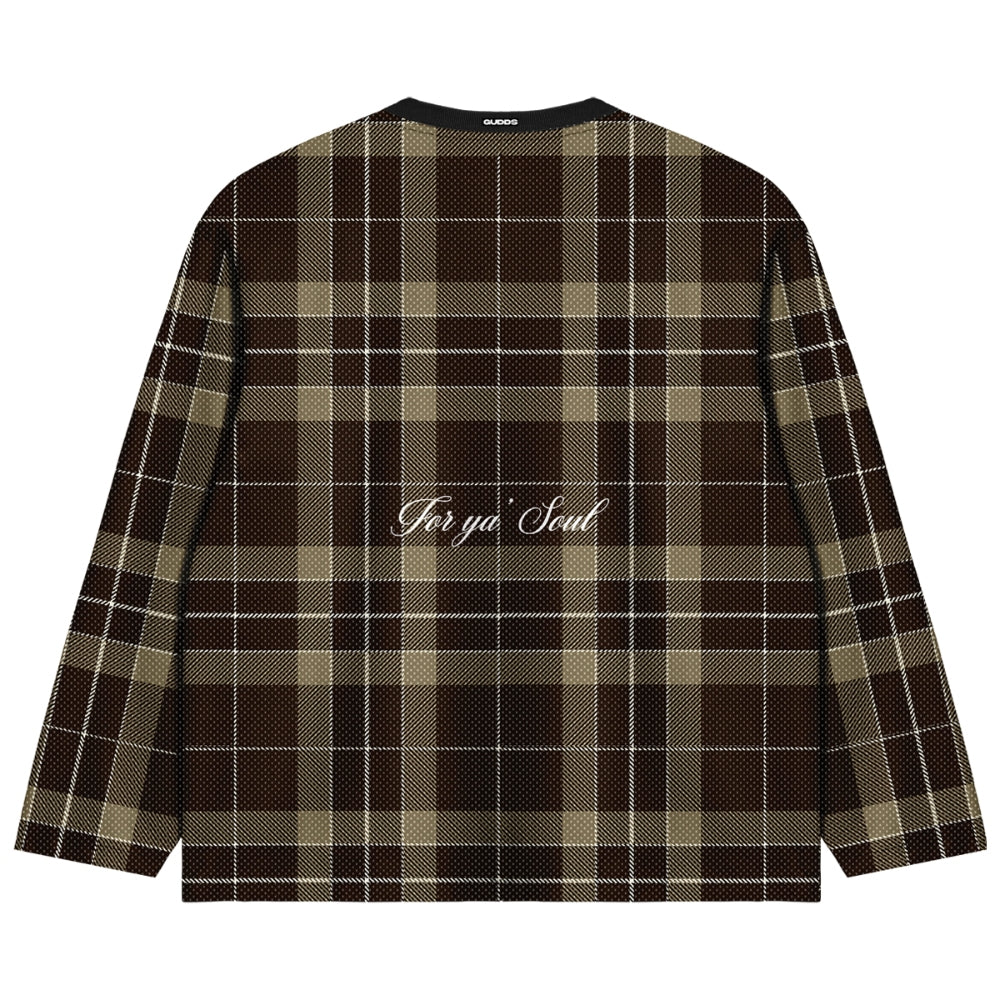 “PLAID FULL MESH” LONGSLEEVES