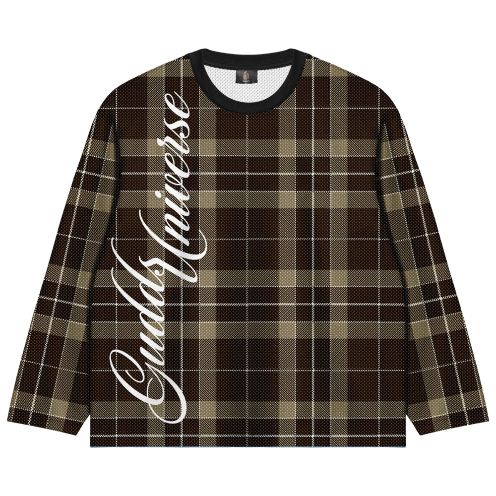 “PLAID FULL MESH” LONGSLEEVES