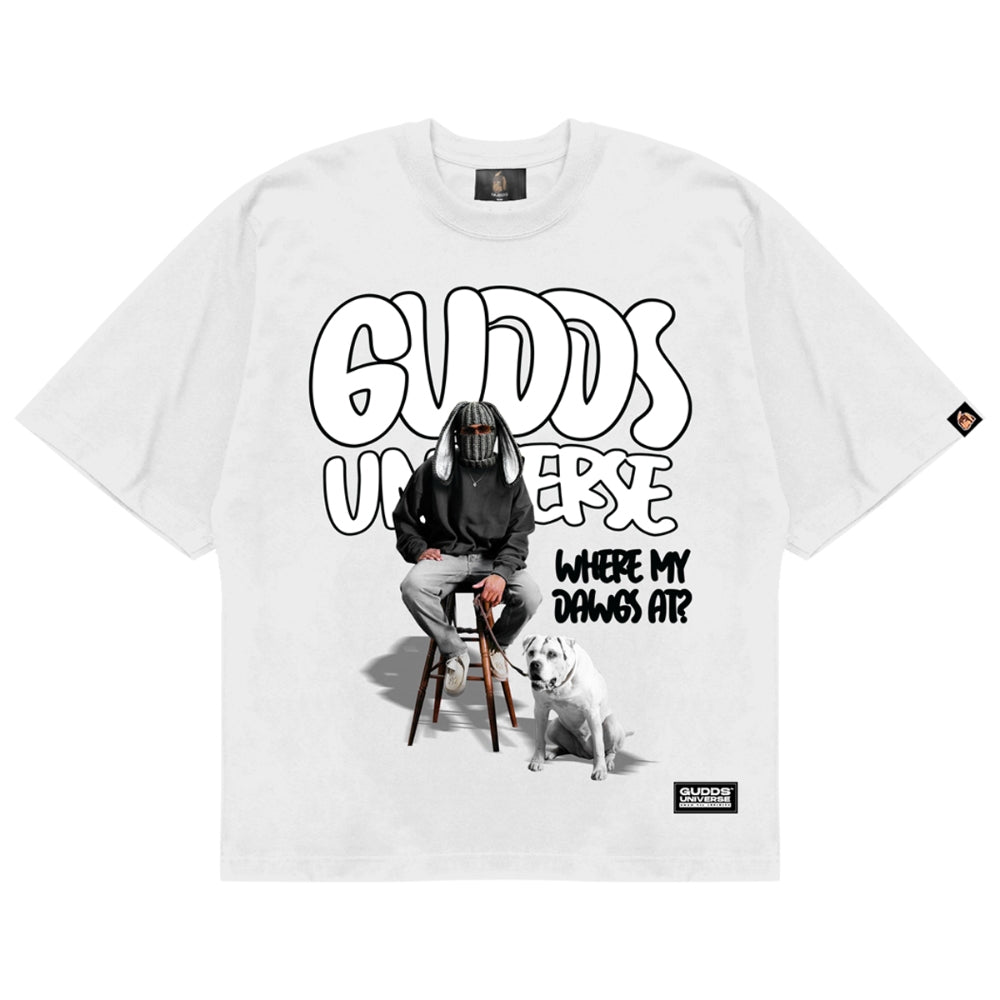 GUDDS "WHERE MY DAWGS AT?" - BOXY FIT TEE