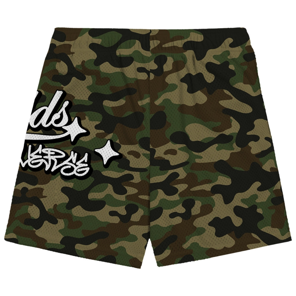 "ARMY CAMOU" MESH SHORTS