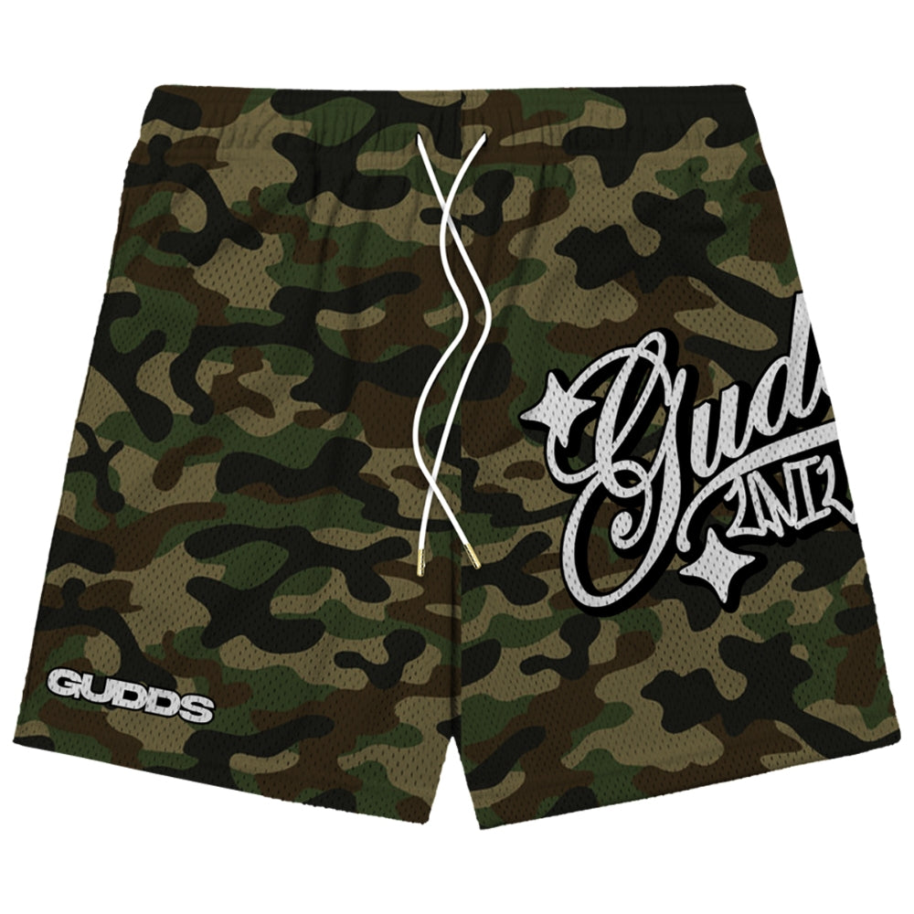 "ARMY CAMOU" MESH SHORTS