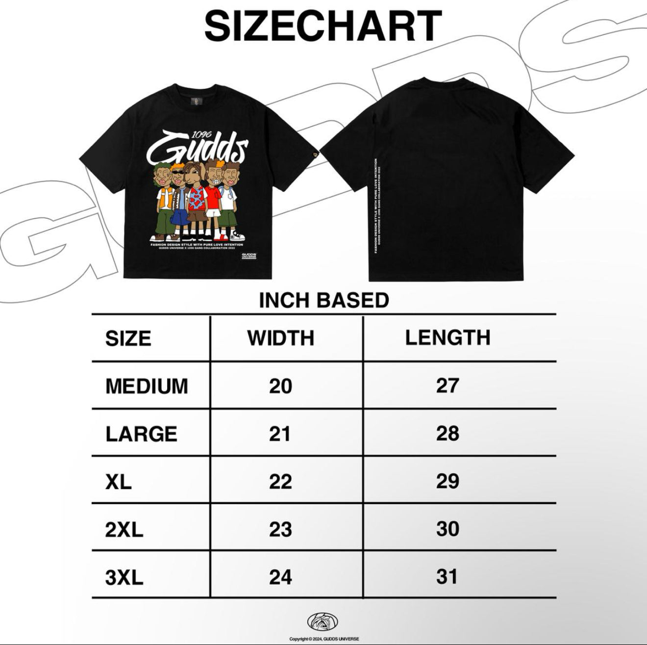 "1096 x GUDDS” GRAPHIC TEE