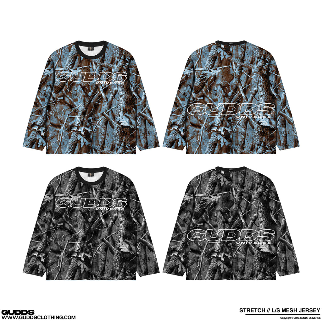 “STRETCH L/S MESH” JERSEY TOP