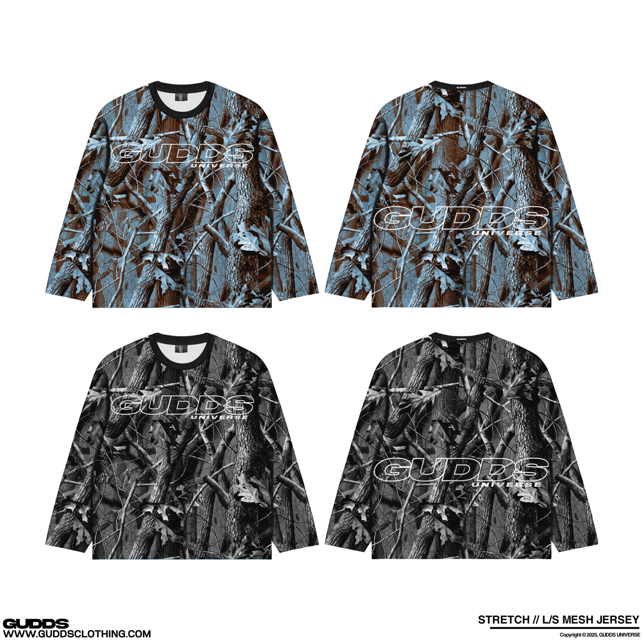 “STRETCH L/S MESH” JERSEY TOP