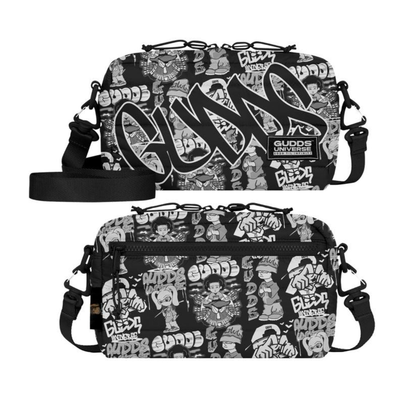 GUDDS "Y2K" BLACK PUFFER BAG