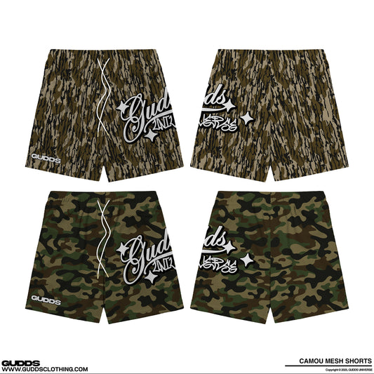 GUDDS UNIVERSE - “CAMOU” DESIGN MESH SHORTS