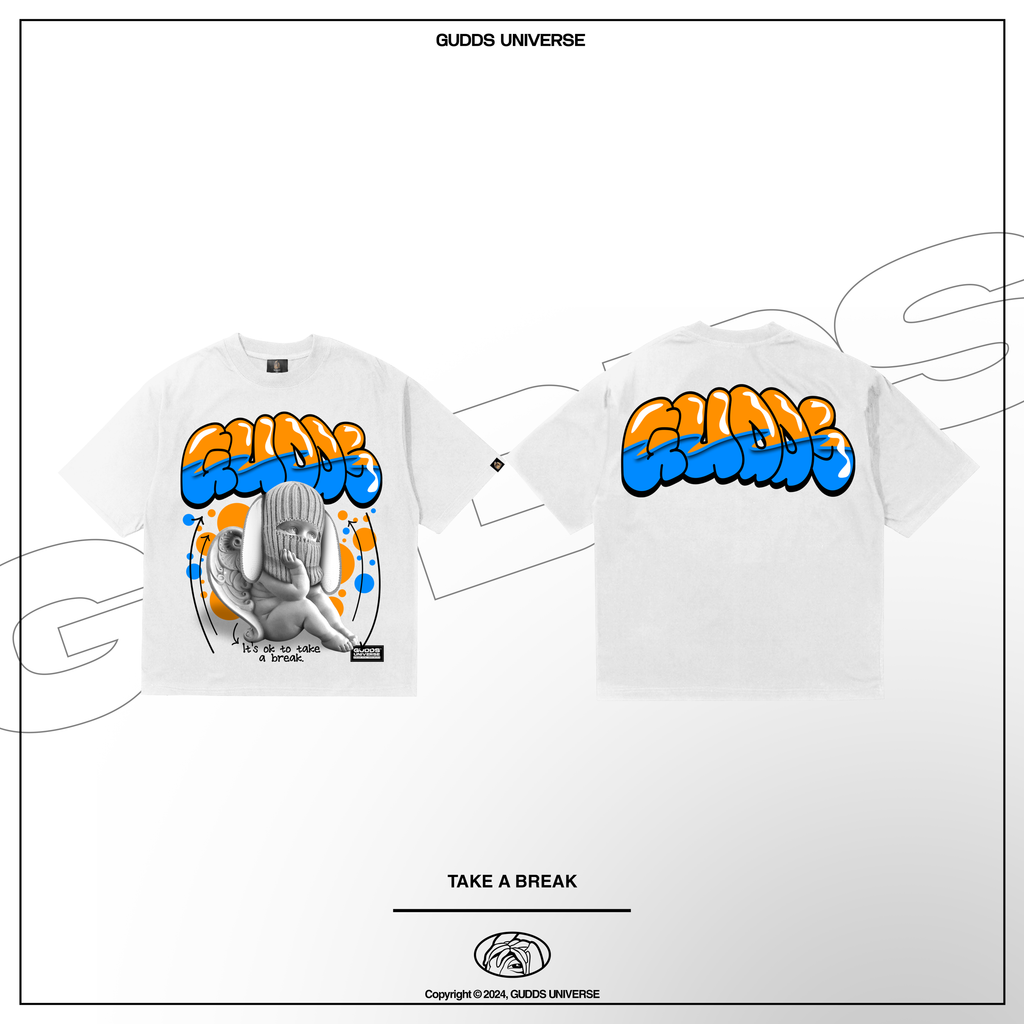 GUDDS UNIVERSE "TAKE A BREAK" BOXY FIT TEE