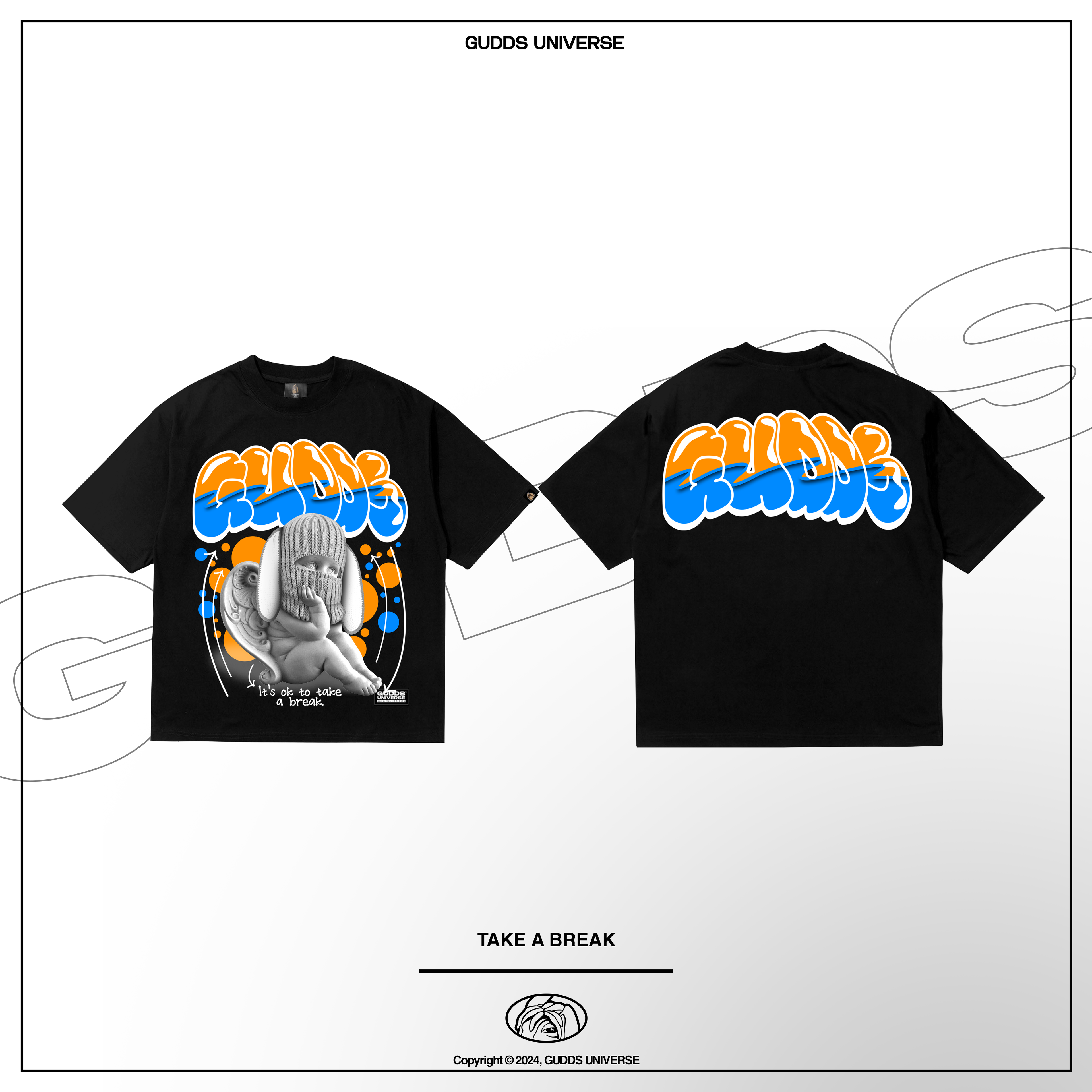 GUDDS UNIVERSE "TAKE A BREAK" BOXY FIT TEE