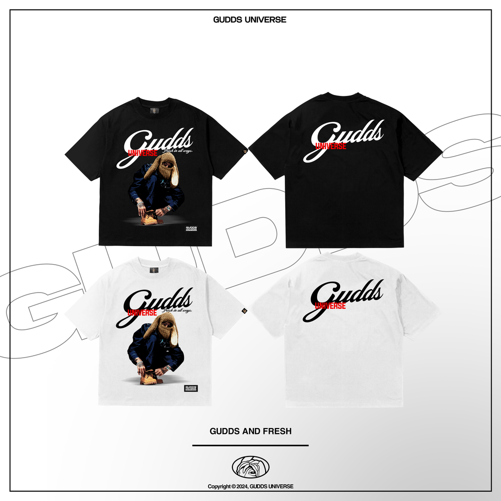 GUDDS UNIVERSE "GUDDS AND FRESH" BOXY FIT TEE