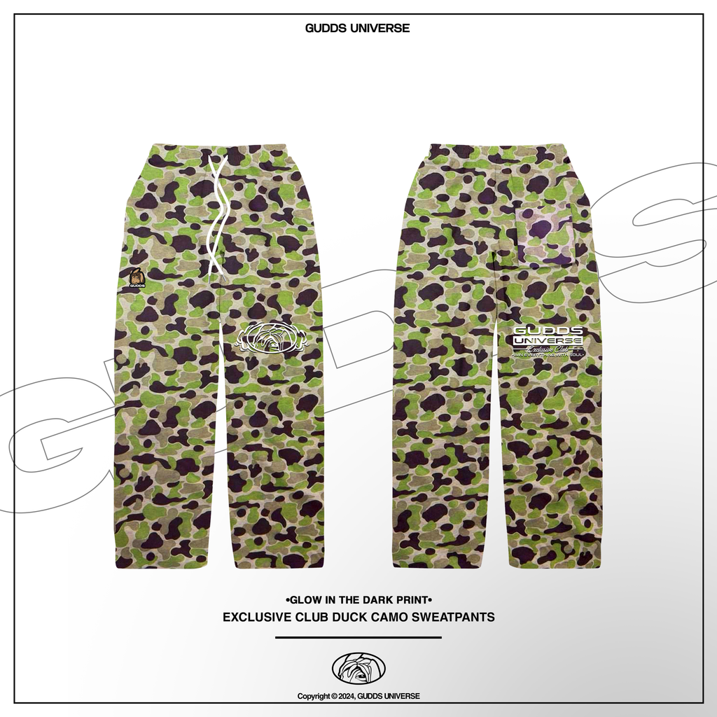 GUDDS "EXCLUSIVE CAMOU" VIBRANT DUCK CAMOU SWEATPANTS
