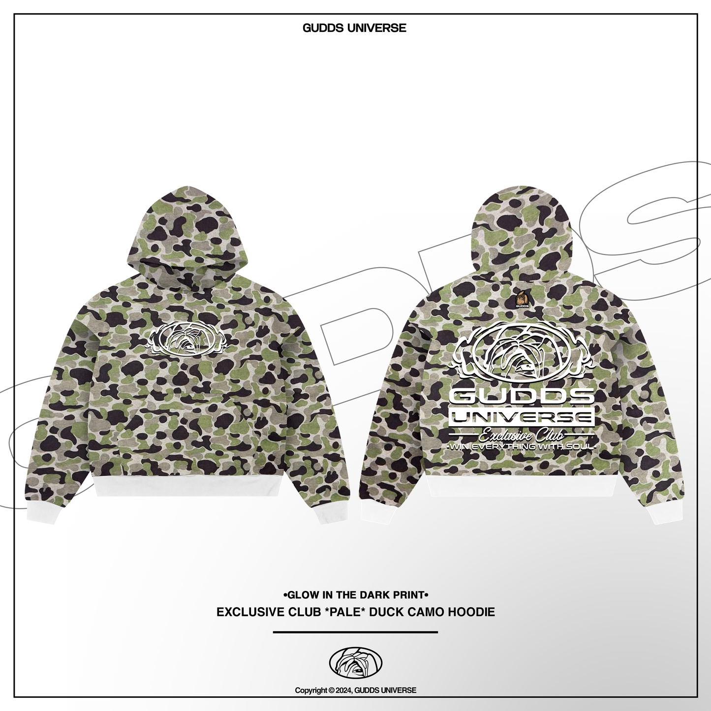 GUDDS "EXCLUSIVE CLUB" DUCK PALE CAMO HOODIE