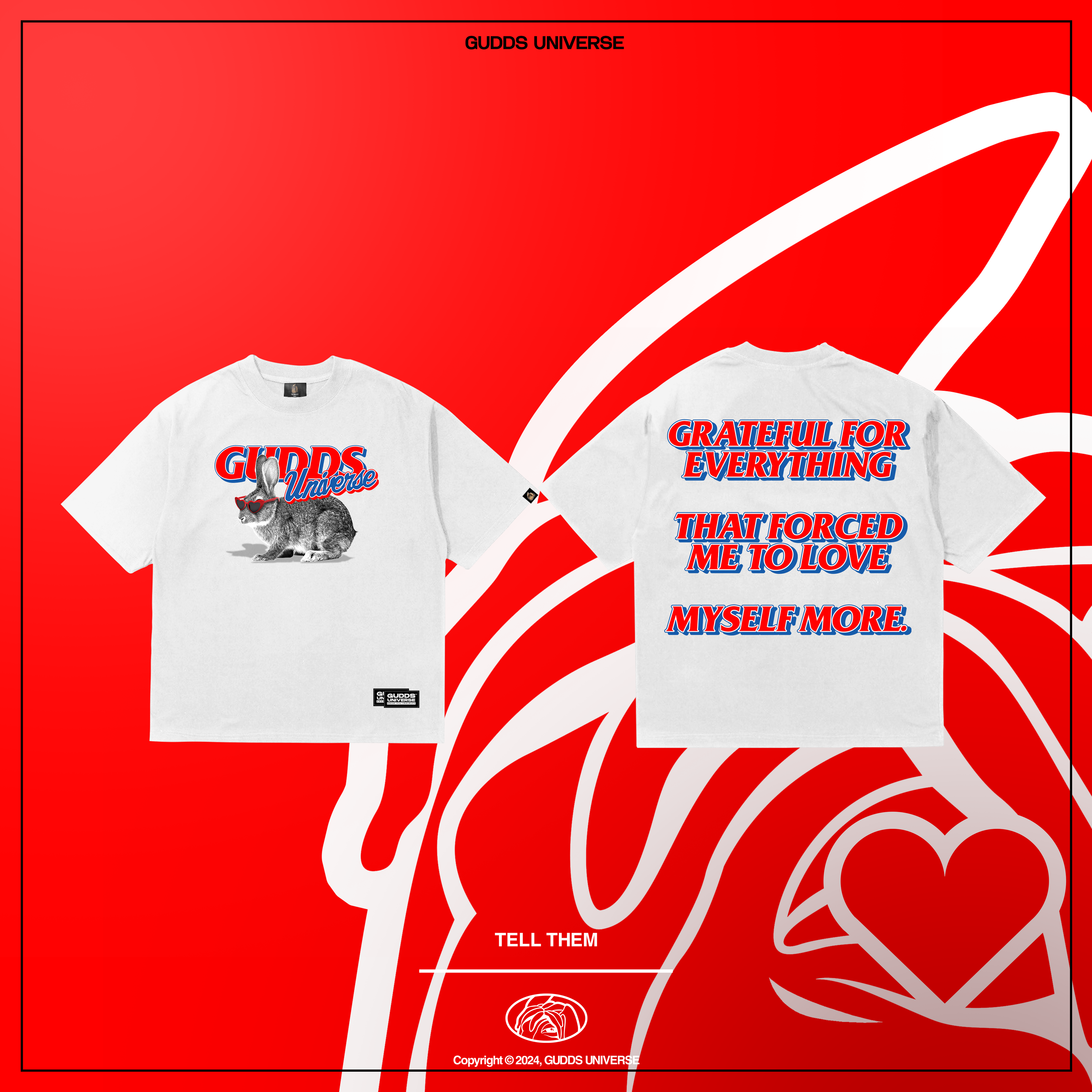 GUDDS "GRATEFUL" UNIVERSAL LOVE TEE