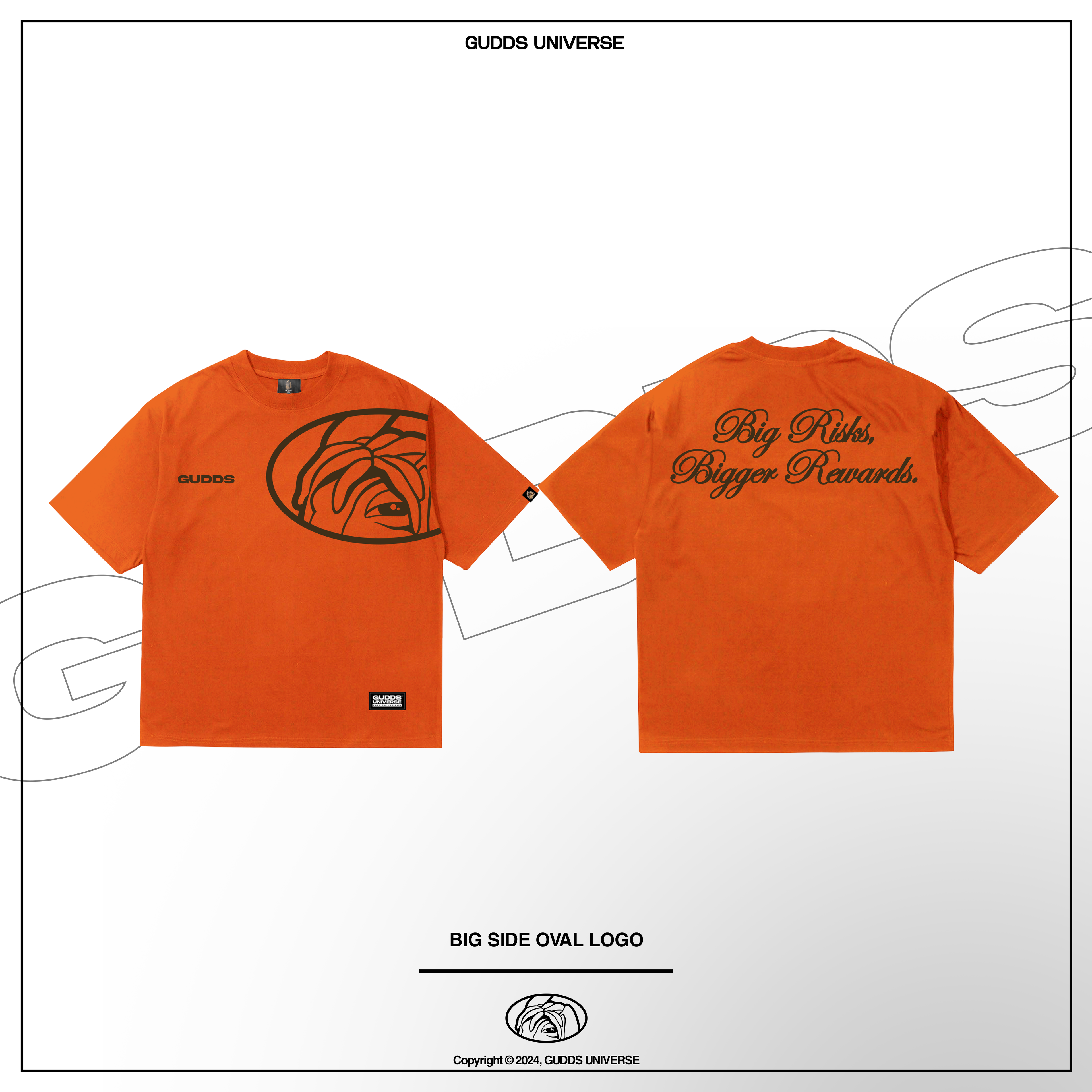 GUDDS "SIDE OVAL" LOGO TEE SHIRT