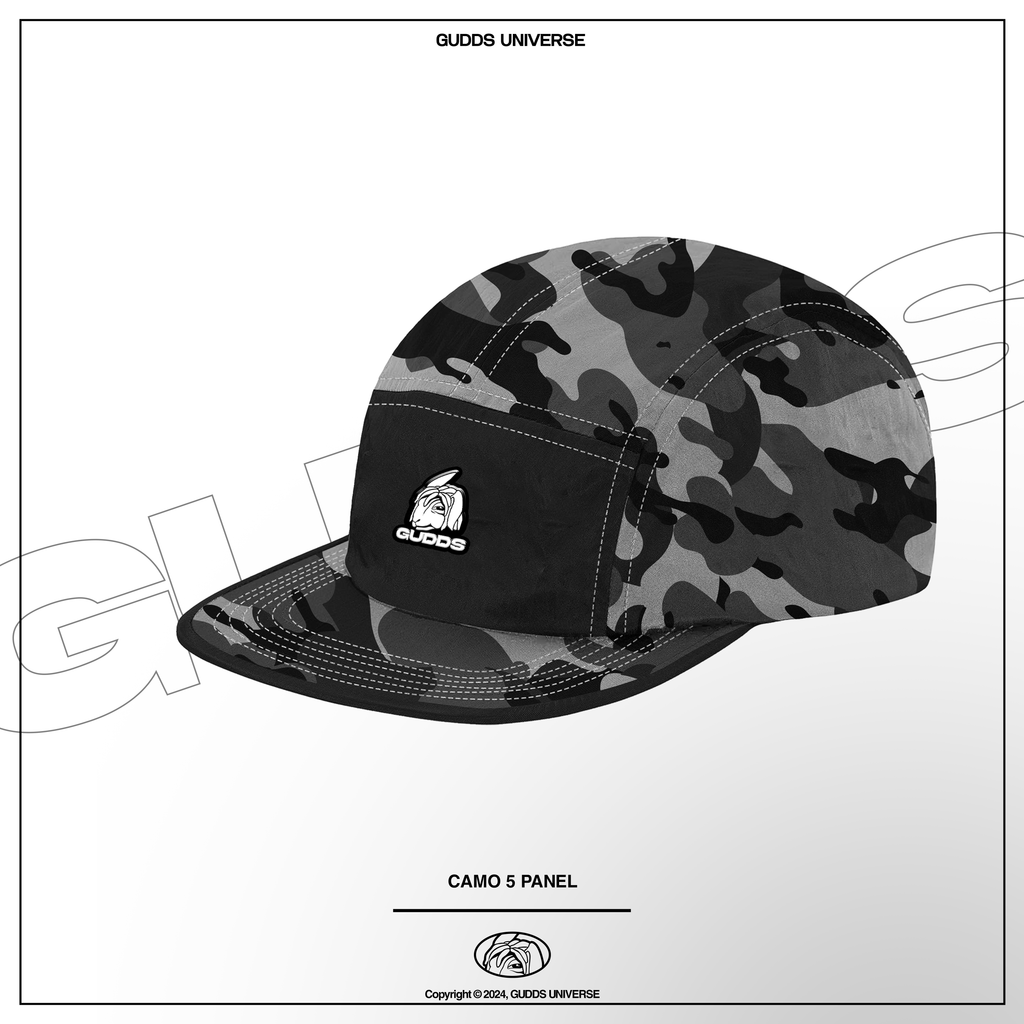 “CAMOU" 5 PANEL CAP