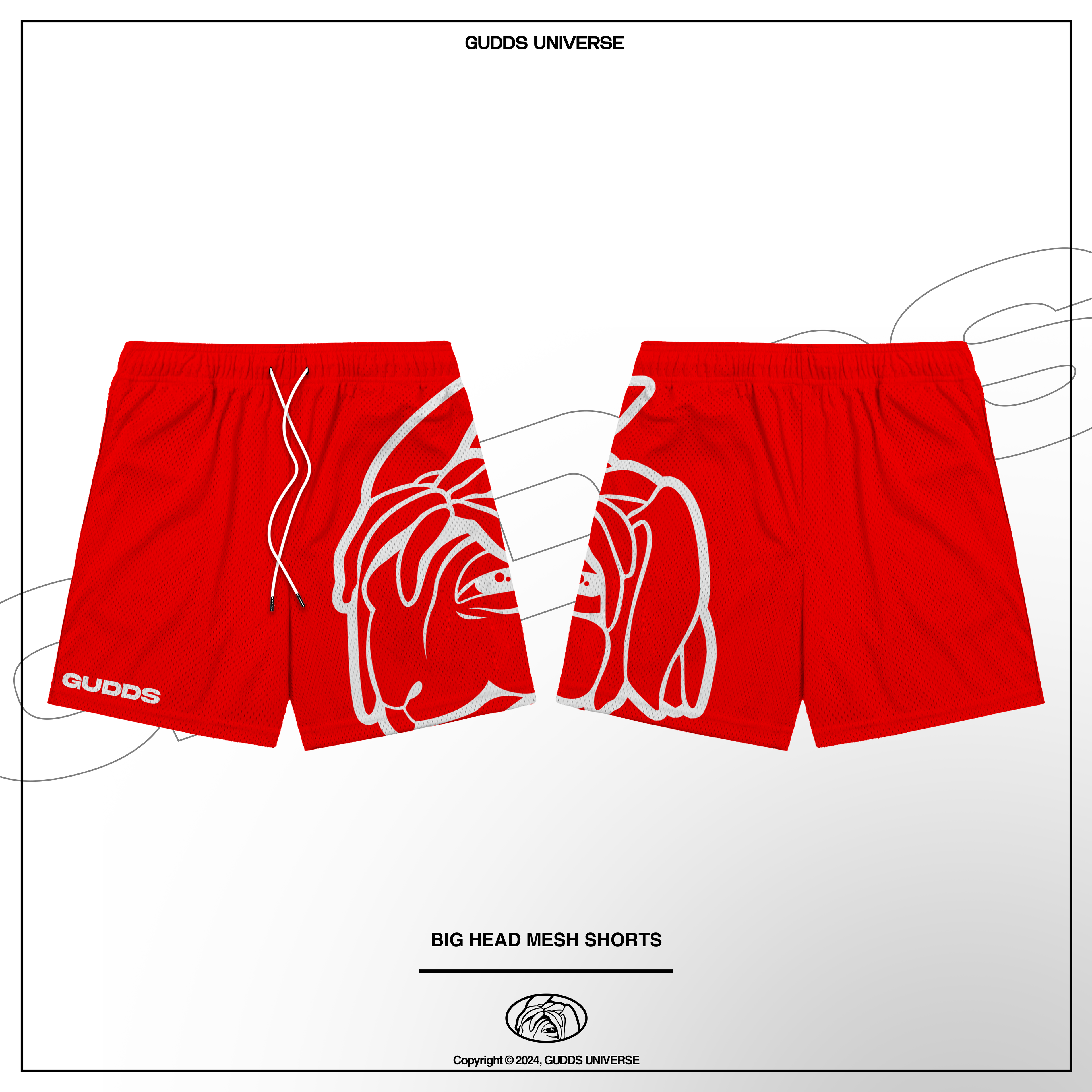 GUDDS "BIG HEAD" OG LOGO MESH SHORT