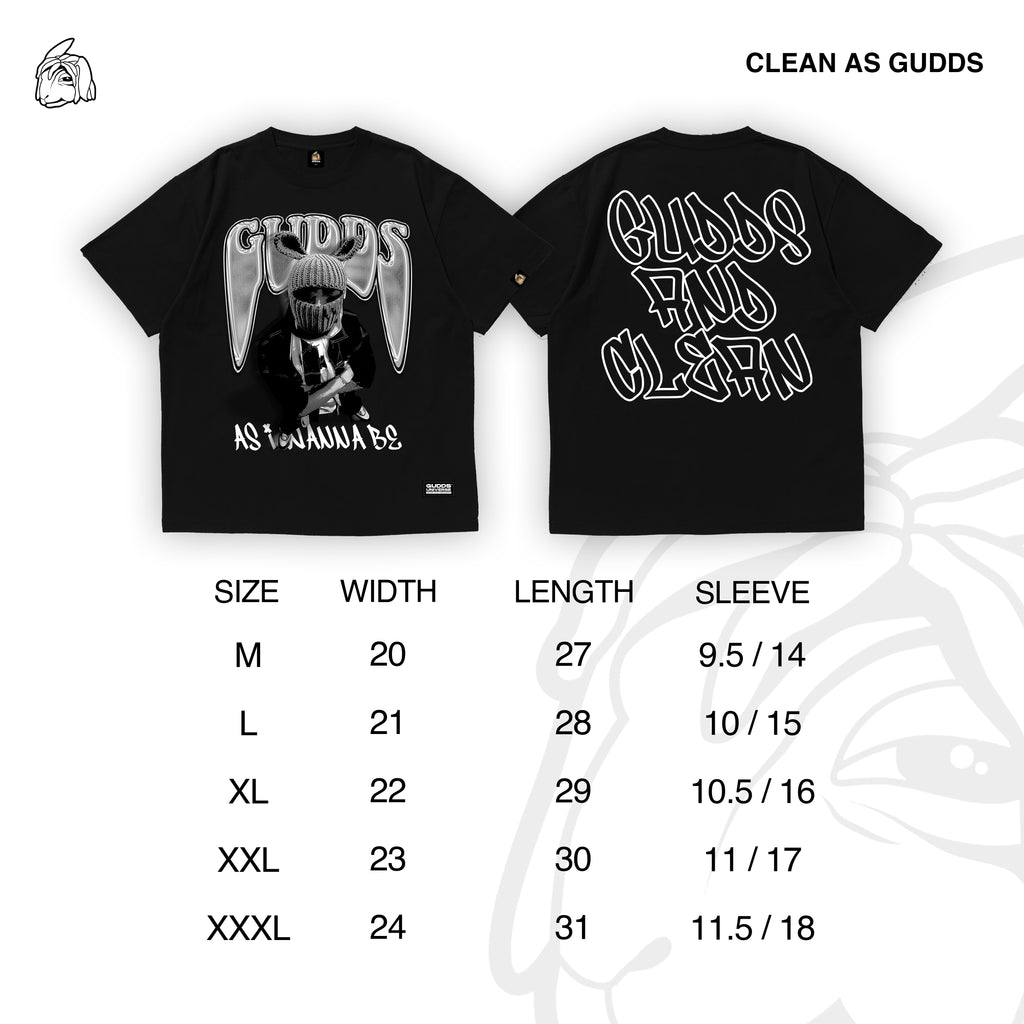 GUDDS UNIVERSE "GUDDS AND CLEAN" TEE
