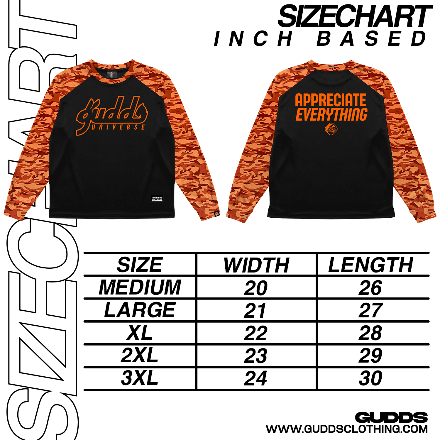 2 TONE ORENJI CAMOU WAVES RAGLAN