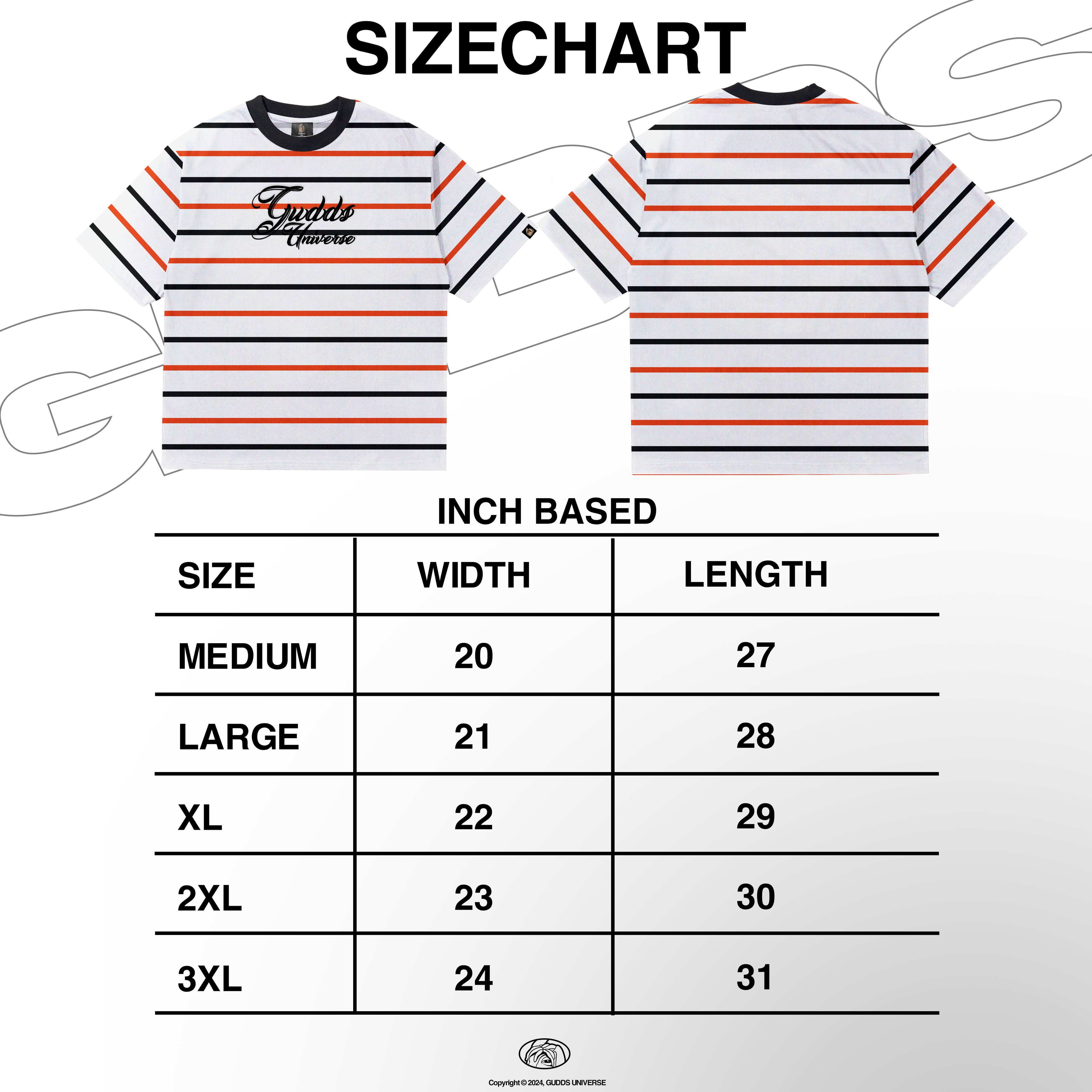 GUDDS UNIVERSE "STRIPES SERIES" BOXY FIT