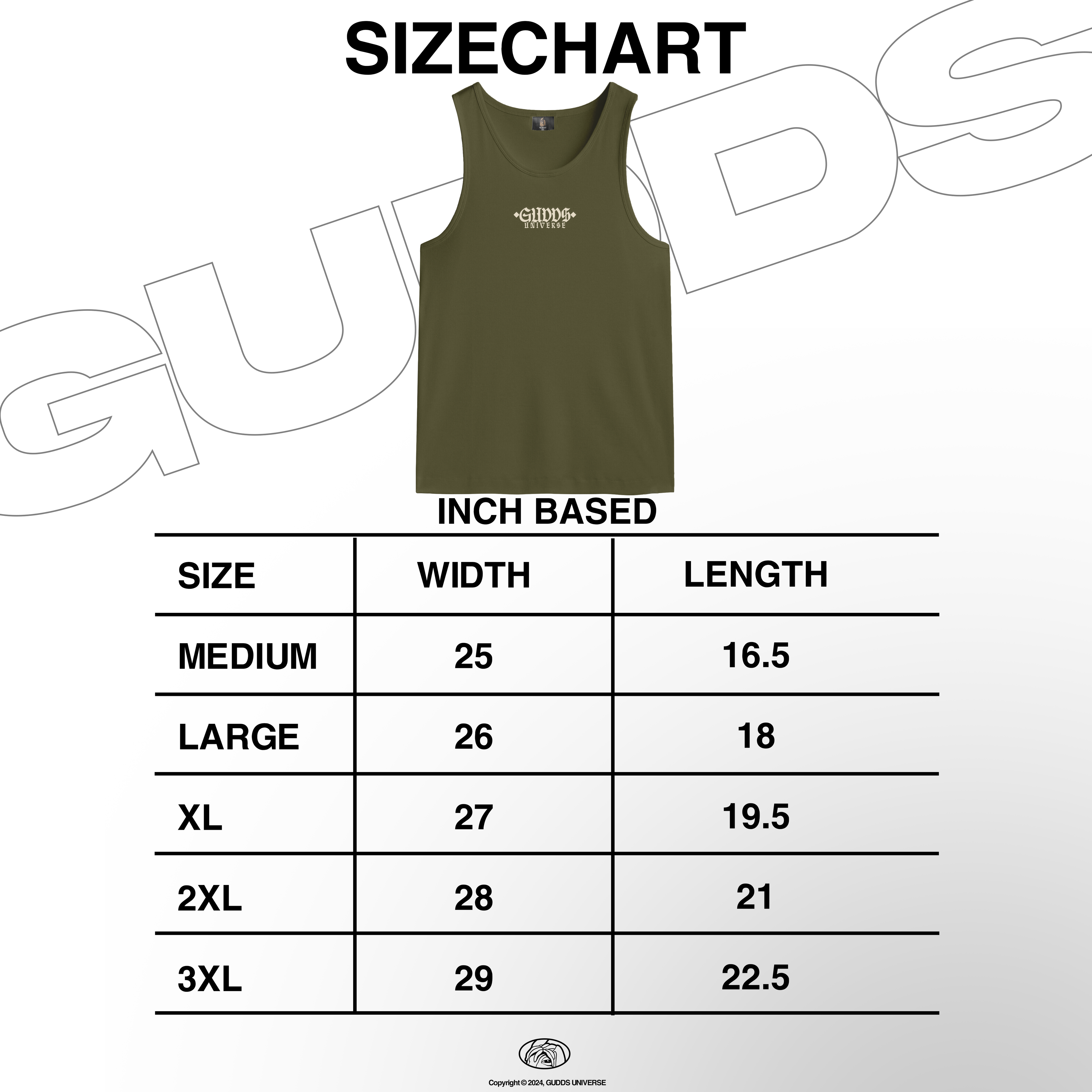 GUDDS UNIVERSE - "DIAMOND TANK TOP" - SANDO