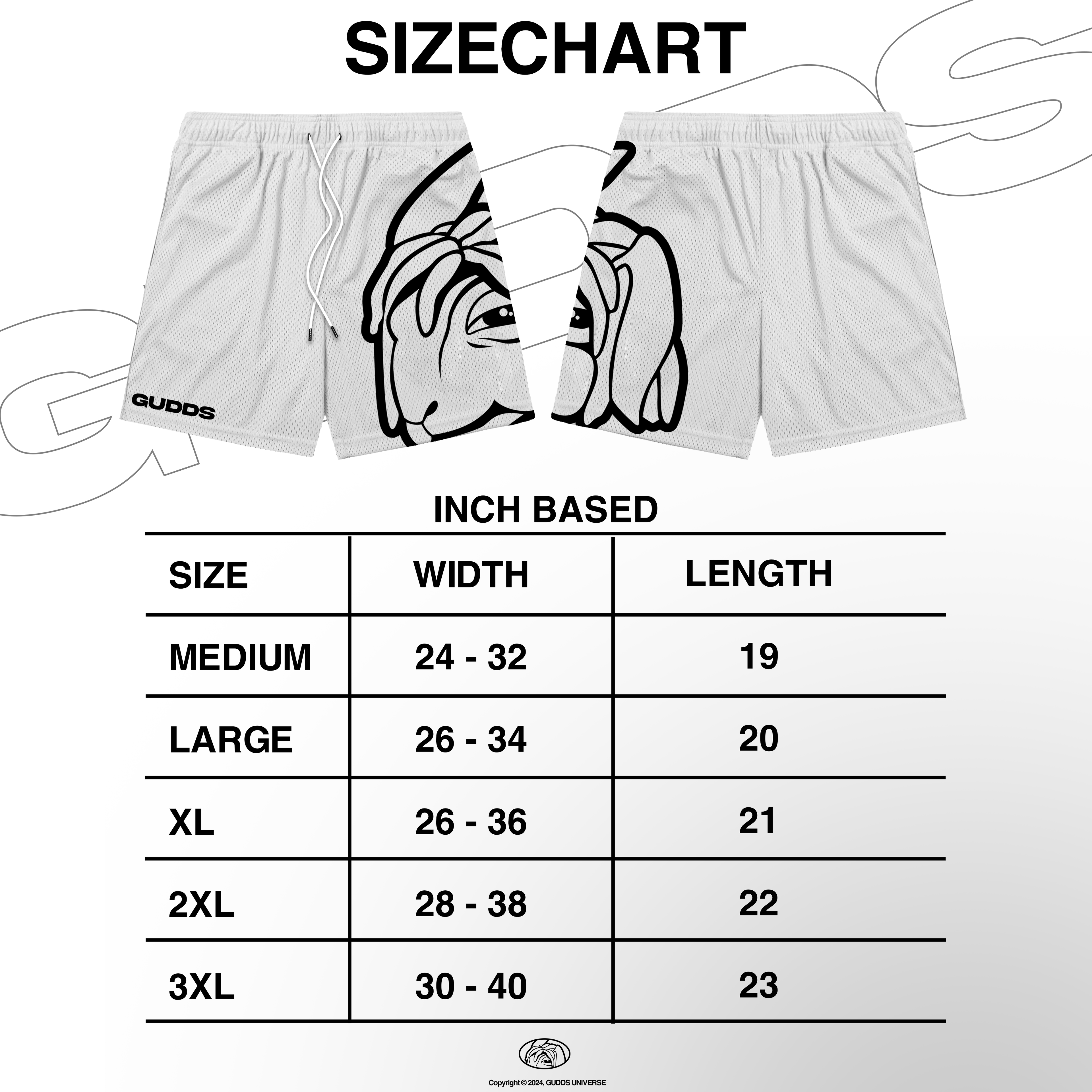 GUDDS "BIG HEAD" OG LOGO MESH SHORT