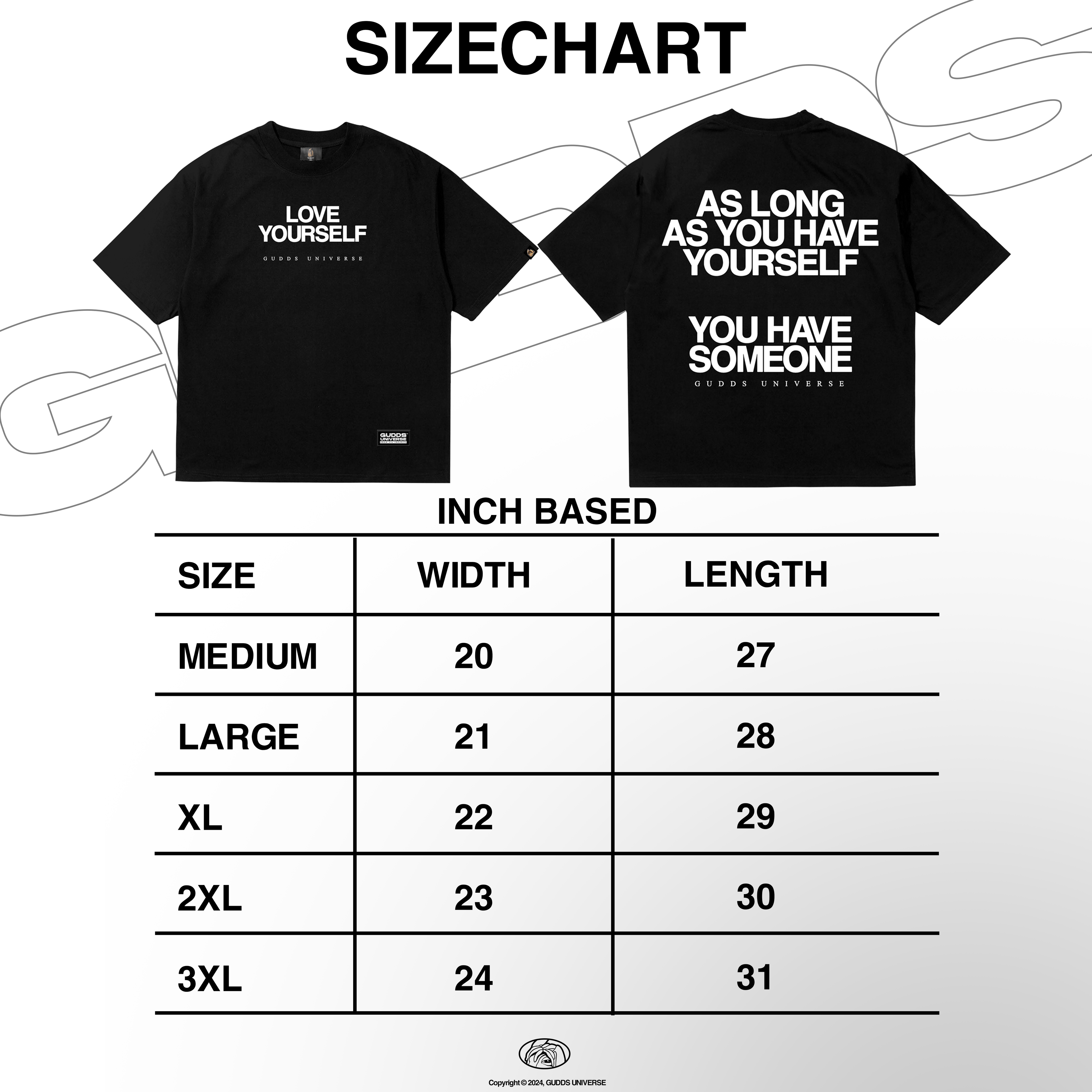 GUDDS - "LOVE YOURSELF" - UNIVERSAL TEE