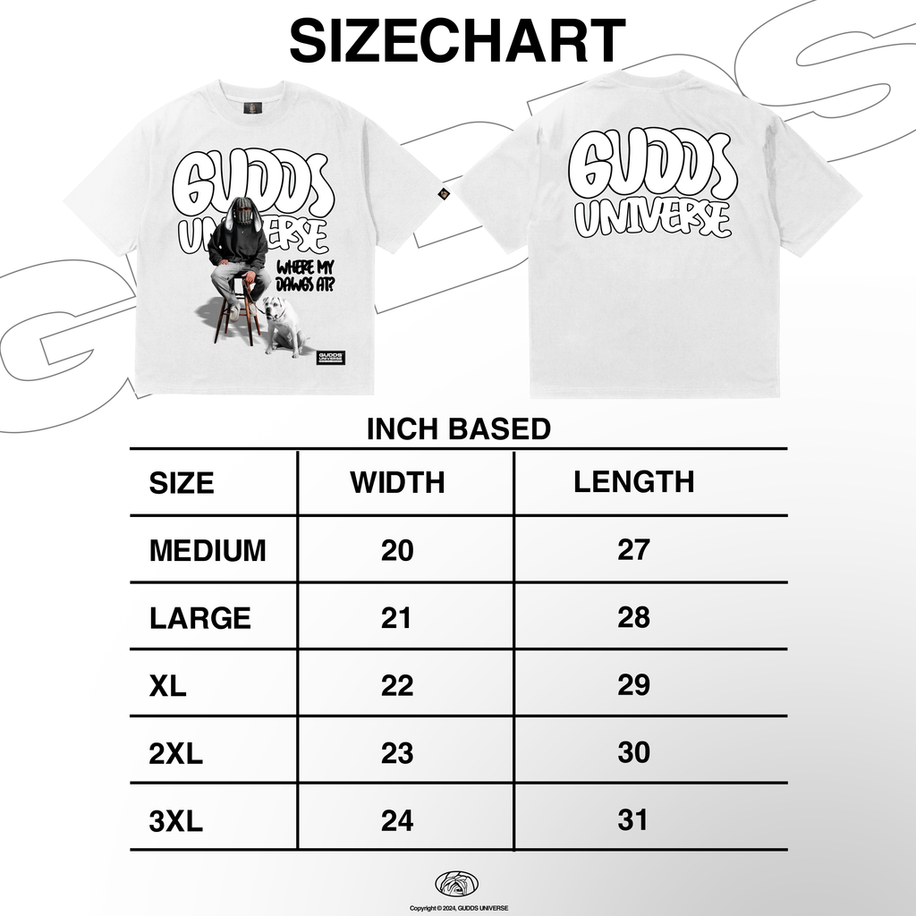 GUDDS "WHERE MY DAWGS AT?" - BOXY FIT TEE