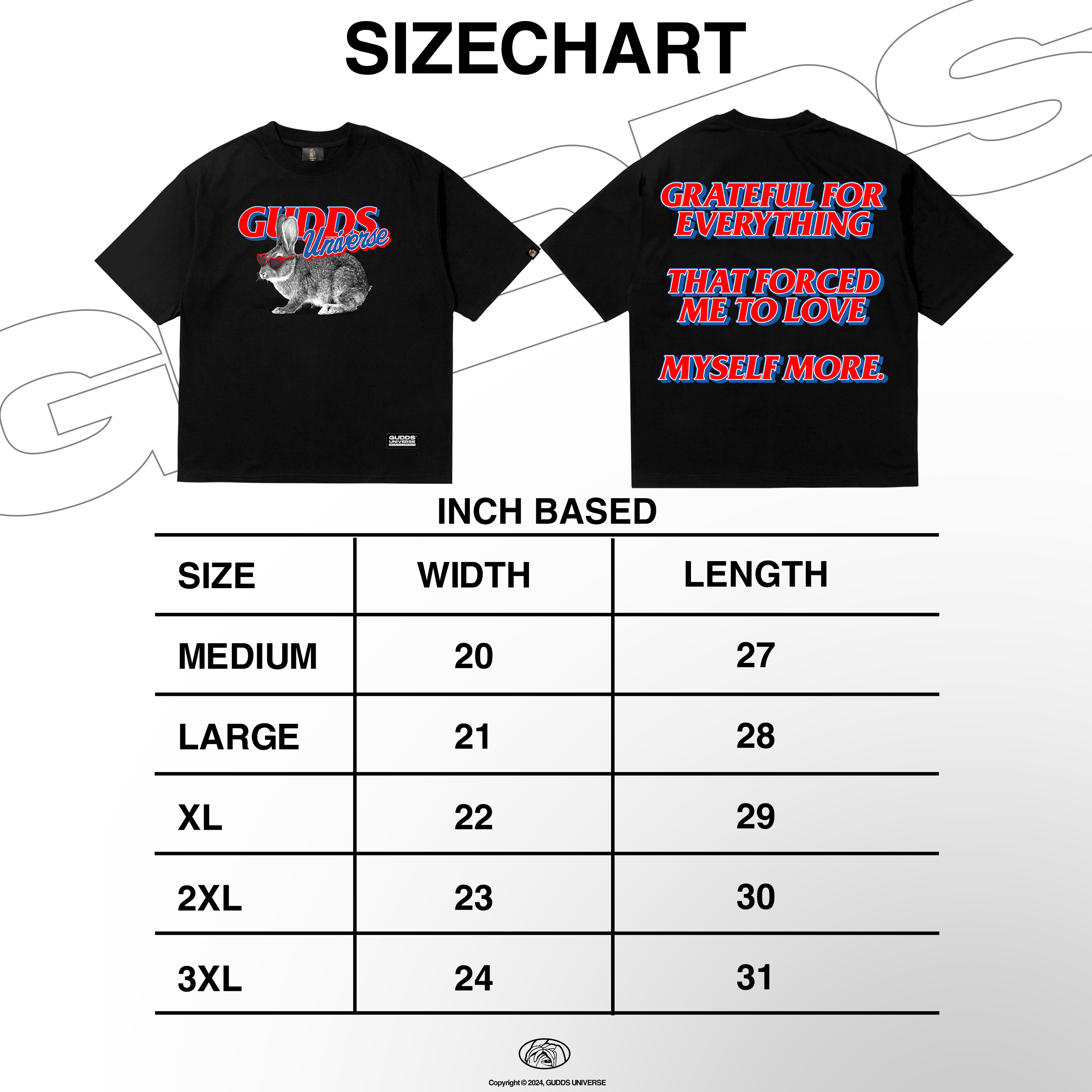 GUDDS "GRATEFUL" UNIVERSAL LOVE TEE