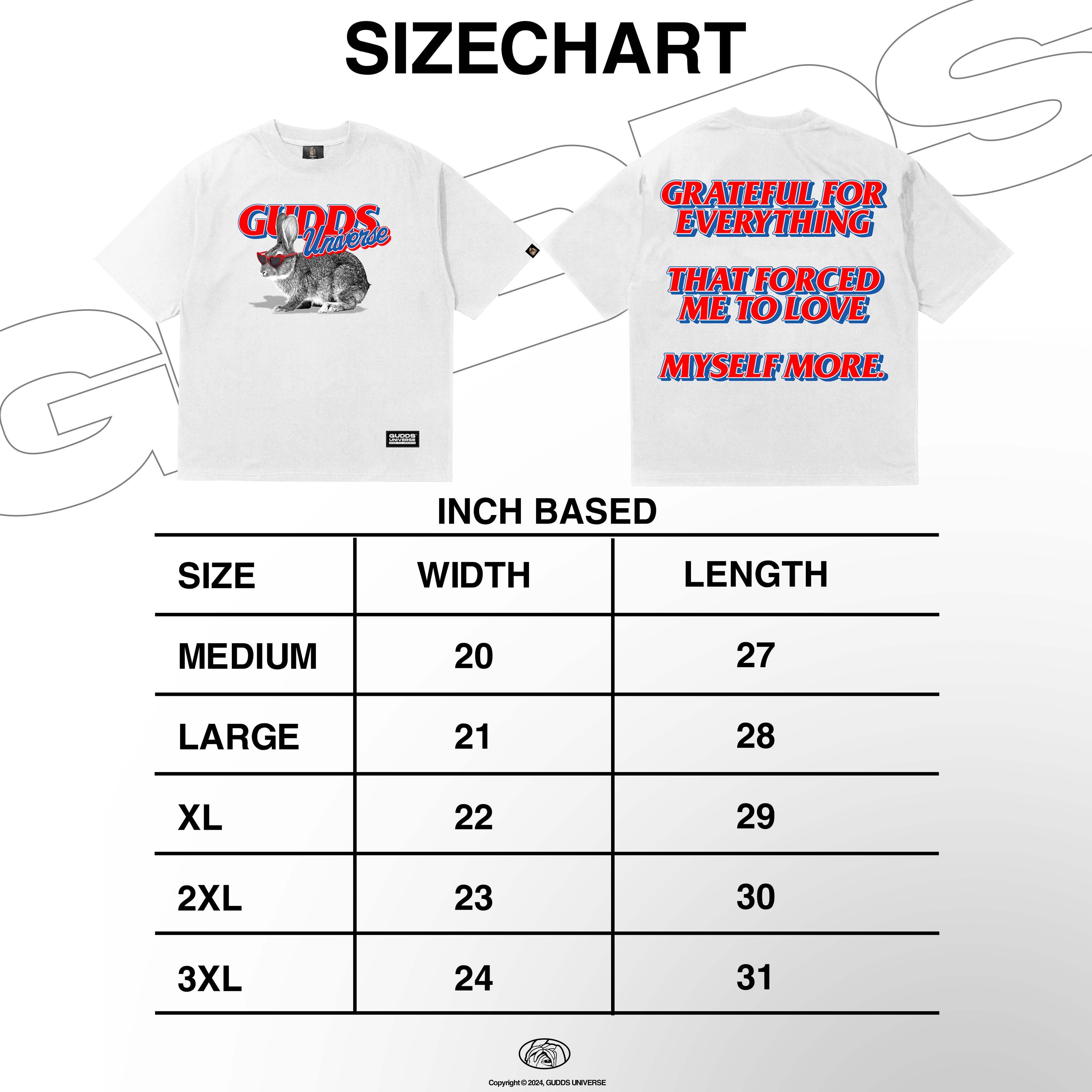 GUDDS "GRATEFUL" UNIVERSAL LOVE TEE
