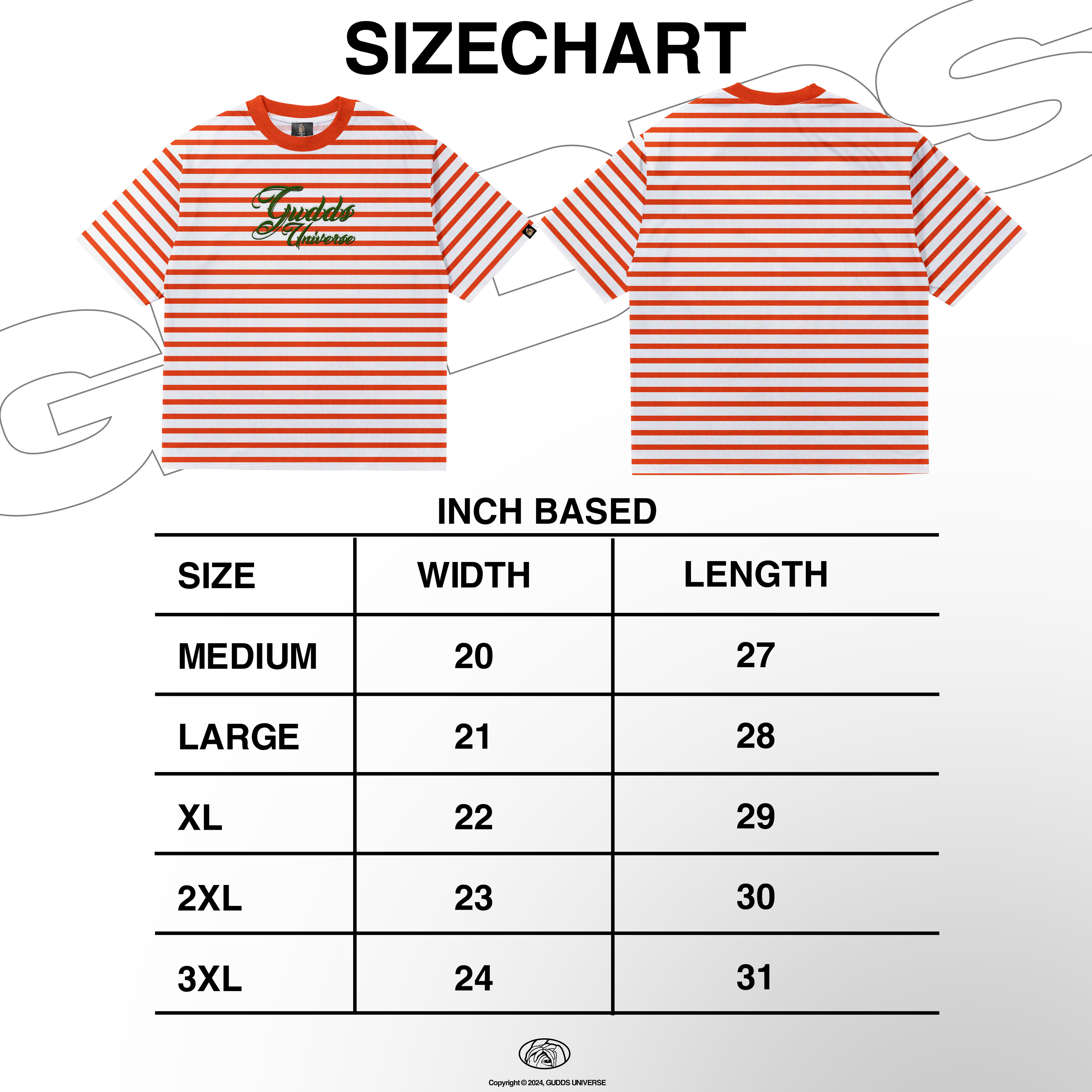 GUDDS UNIVERSE "STRIPES SERIES" BOXY FIT