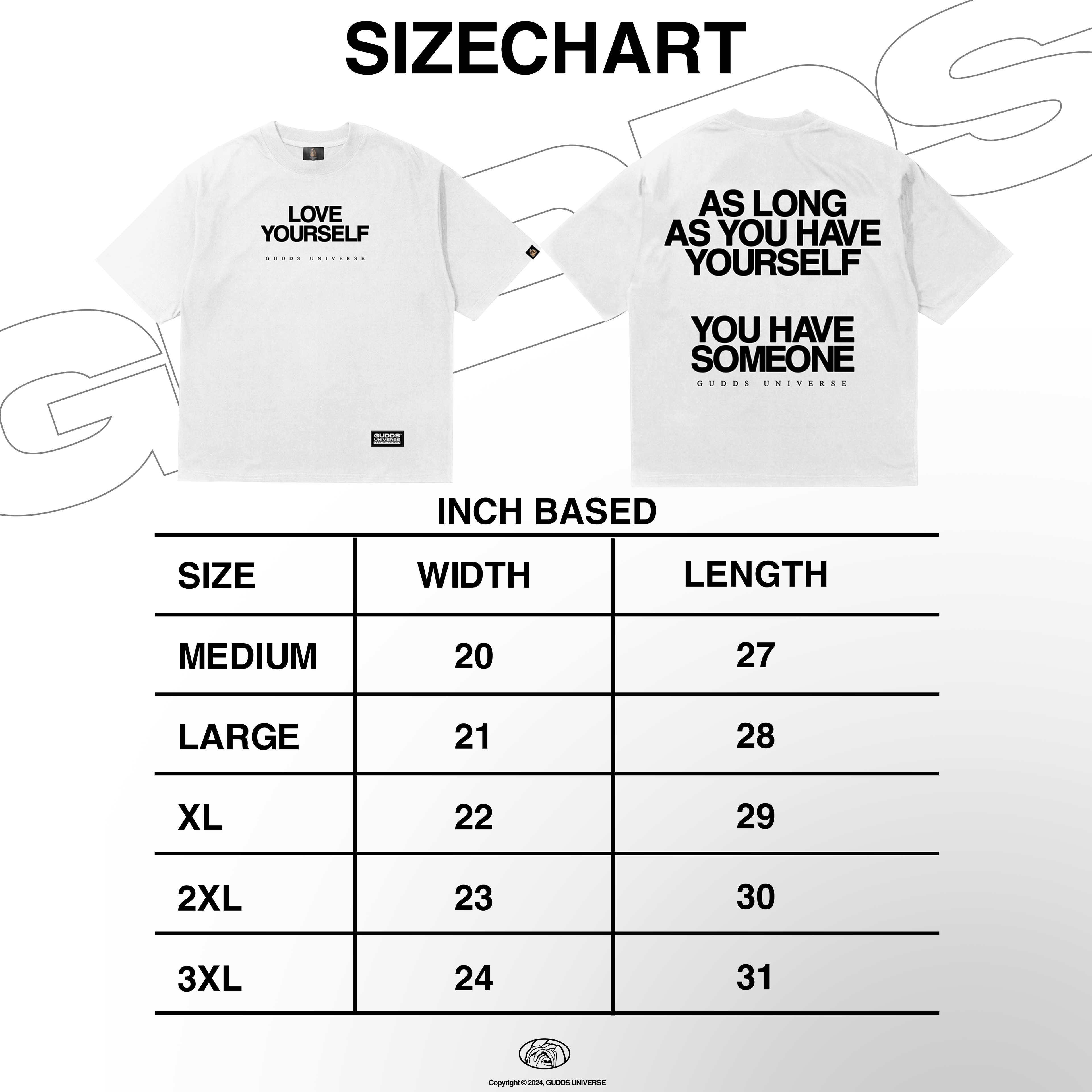 GUDDS - "LOVE YOURSELF" - UNIVERSAL TEE