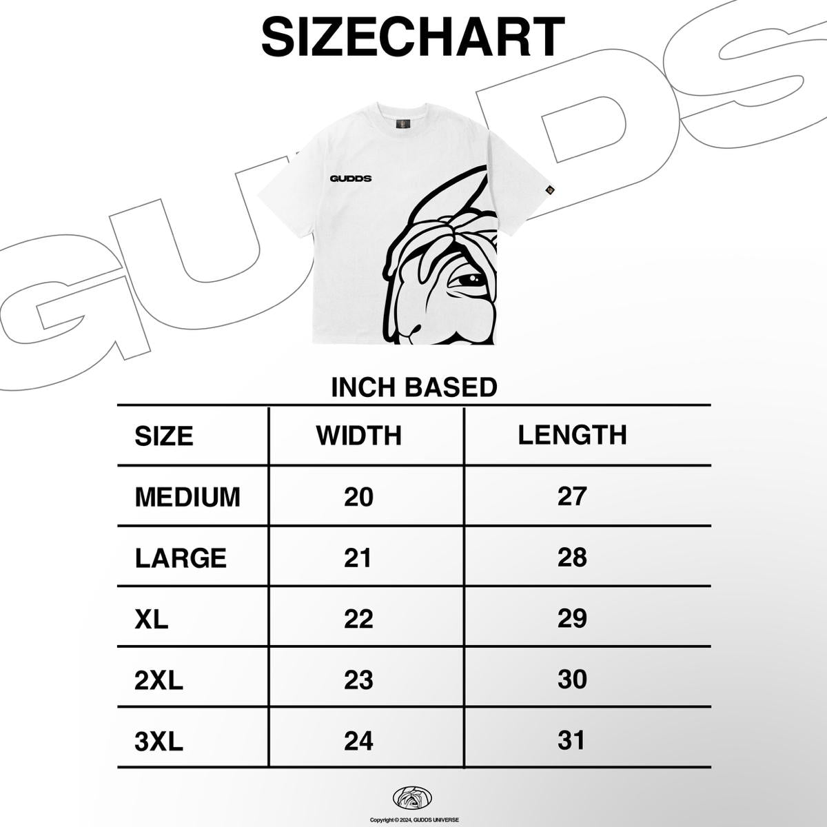 GUDDS "BIG FACE" LOGO TEE